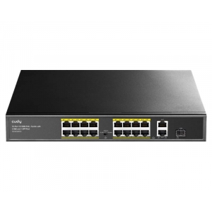 FS1018PS1 16-Port 10/100M PoE+ Switch with 1 Combo SFP Port