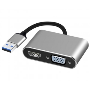 Adapter-konvertor USB 3.0 na HDMI+VGA