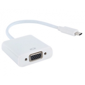 Adapter USB 3.1 tip C (M) - VGA (F) beli