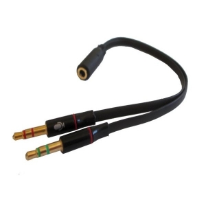 CCA23535 3.5mm(F) - 2x 3.5mm(M) sound and mic