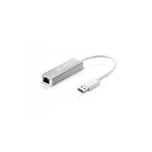 Adapter TIP C - Gigabit ethernet metal sivi
