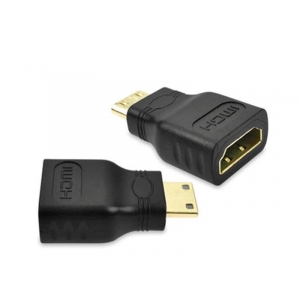 Adapter Mini HDMI (M) - HDMI (F) crni