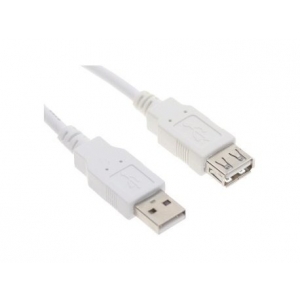 Kabl USB A - USB A M/F 5m beli