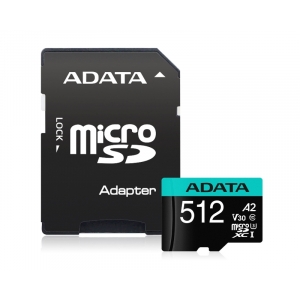 Memorijska kartica UHS-I U3 MicroSDXC 512GB V30S class 10 + adapter AUSDX512GUI3V30SA2-RA1