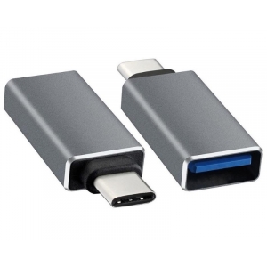 Adapter USB tip C - USB 3.0 M/F crni