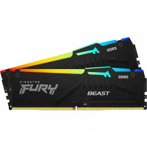 DIMM DDR5 64GB (2x32GB kit) 6400MT/s KF564C32BBEAK2-64 FURY Beast Black RGB EXPO